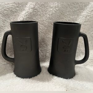 Playboy Club, Bunny Logo, 1970s Beer Glass Mug/Stein, Grey/Black matte, 2